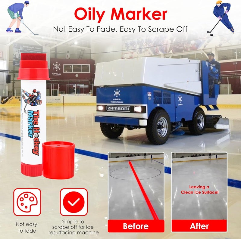BiKontrun The Hockey Marker, Hockey Pucks Marking in Ice Hockey Training, Ice Hockey Accessories for Hockey Coach, Waterproof Oily Ice Markers for Hockey Rink, Good Helper for Ice Hockey Practice - Image 4